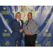 Sheriff Marty Sawyer, Aiken County, presents the Jerry D. McDaniel Detention Officer of the Year award to Detention Officer Jasper Moore.