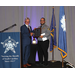 Sheriff Marty Sawyer, Aiken County, presents the Jerry D. McDaniel Detention Officer of the Year award to Detention Officer Jasper Moore.